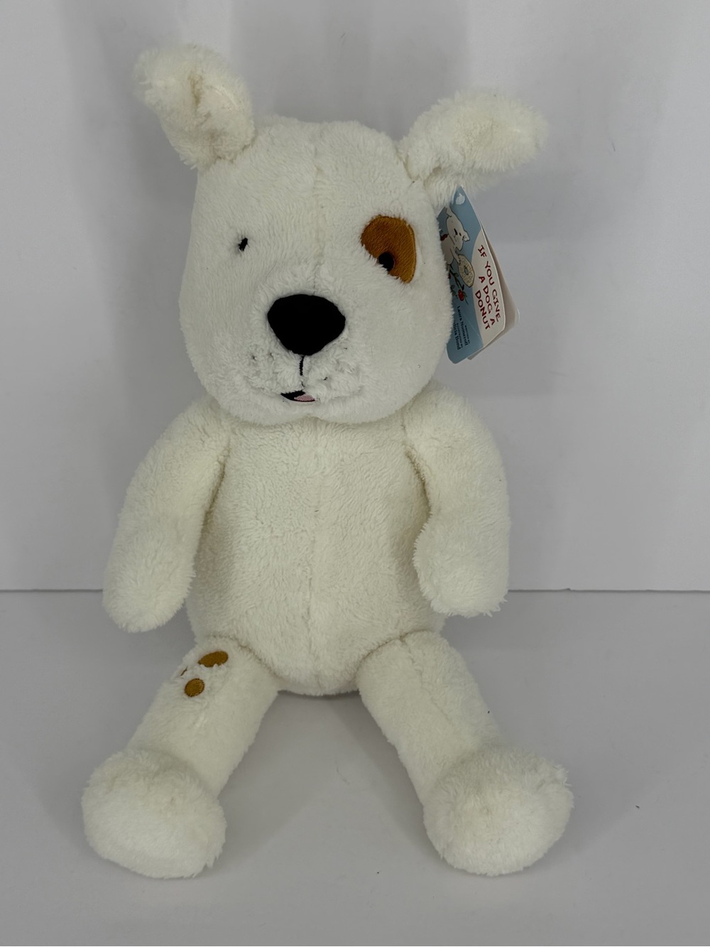 KOHLS CARES If You Give a Dog a Donut Plush White Brown Spot Stuffed Animal Toy